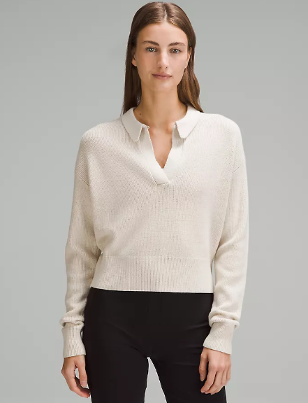Collared Merino Wool-Blend Sweater